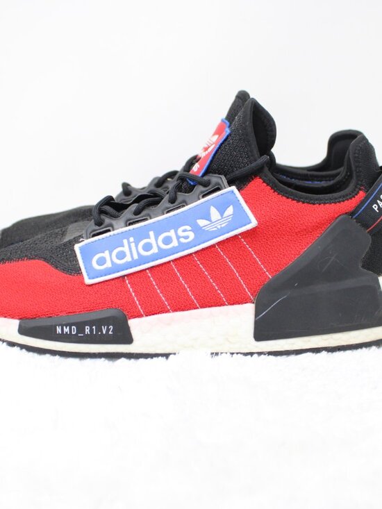 Adidas Shoes Mens 13 NMD_R1 V2 “Logo Patch” Team Power Black/Blue/Red/White main image 4